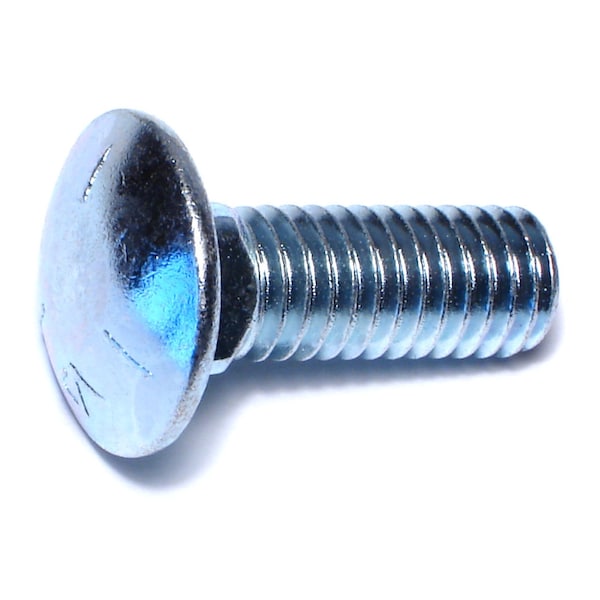Midwest Fastener Carriage Bolt, Square Neck, 14 (Coarse), 1-1/4 in L, Steel, Zinc Plated, 8 PK 31881 - main